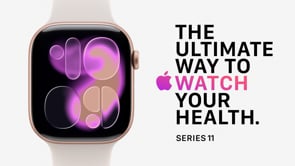 Apple Watch Series 11 GPS + Cellular 42mm Jet Black Aluminium Case with Black Sports Band - S/M