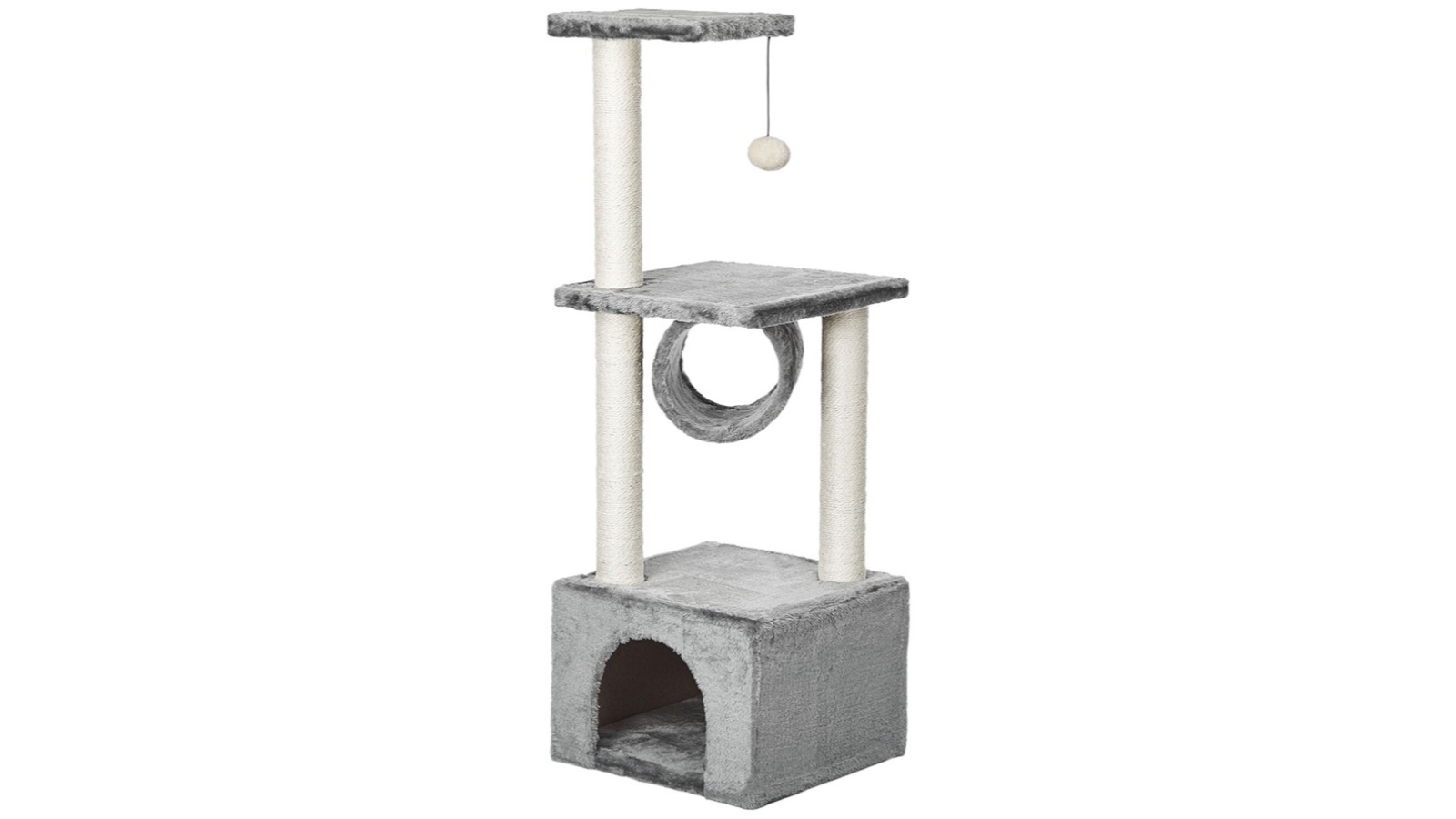 M-Pets Taga Cat Tree Tower - Grey/Beige