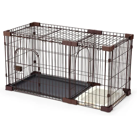PetScene Pet Wired Crate House with Toilet Tray - Large