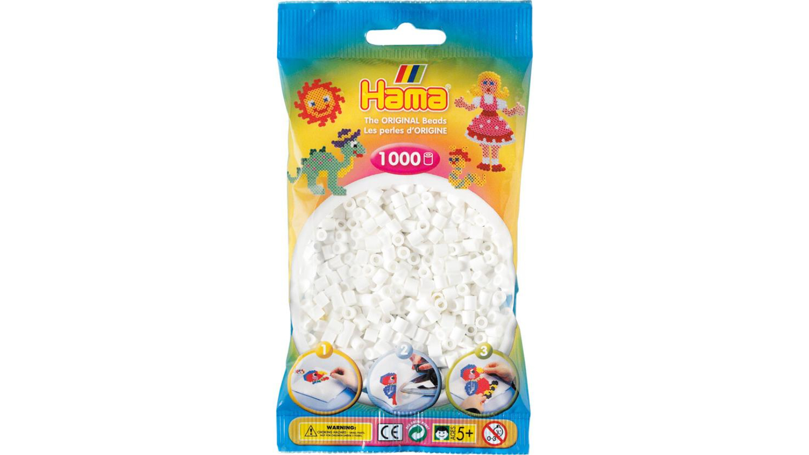 Hama 1000 Piece Bead Bag - White