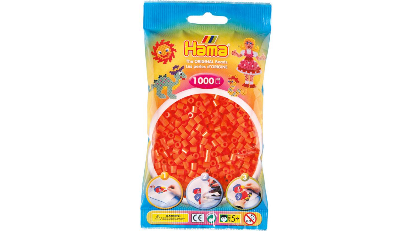 Hama 1000 Piece Bead Bag - Orange