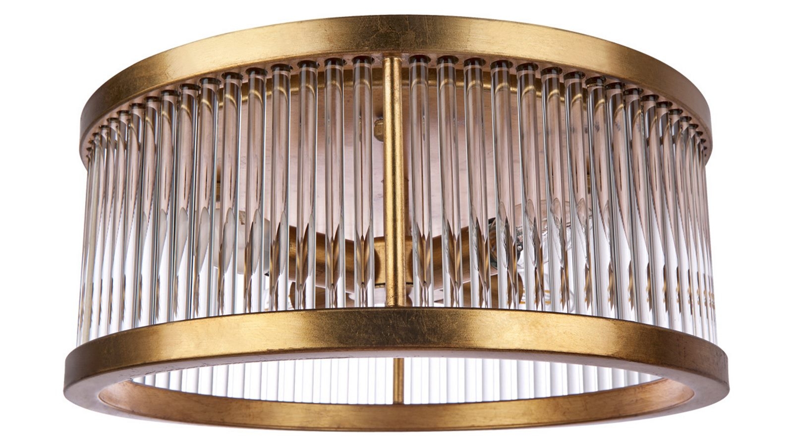 Cafe Lighting & Living Francine Flush Mount Ch&elier - Antique Gold