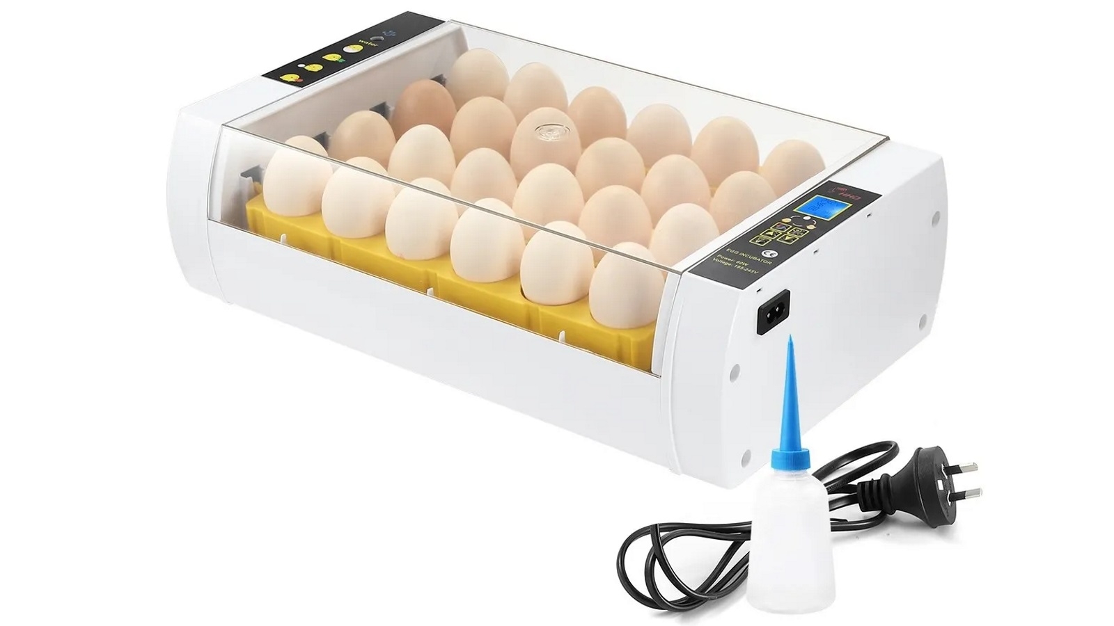 PetScene Automatic 24 Egg Incubator Digital Hatching Chicken Pigeon Quail Eggs LED Candling Lamps