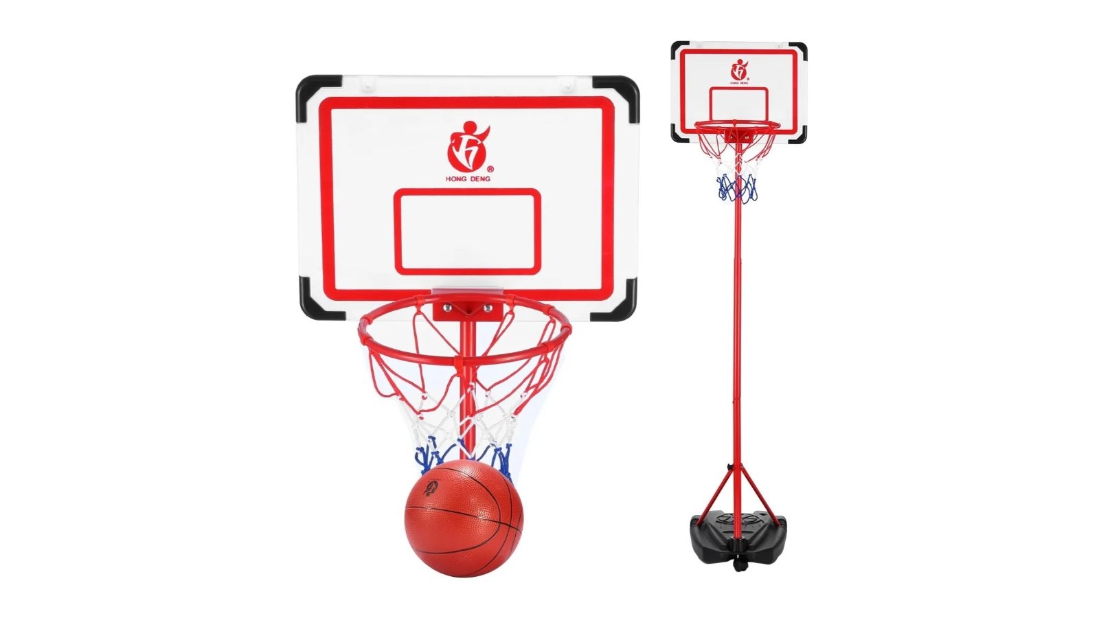 Portable Adjustable Basketball Stand Hoop System for Kids w Basketball - 2 meters 