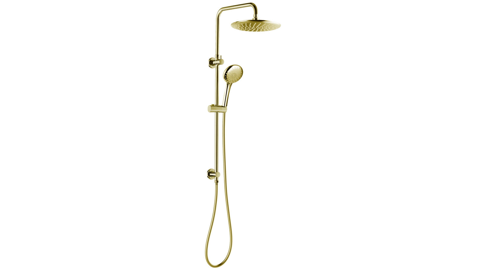 Greens Zen Twin Rail Shower - Brushed Brass