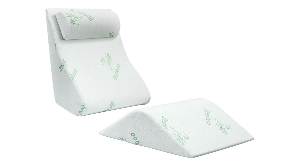 Luxdream 3 Piece Foam Wedge/Headrest/Leg Elevation Pillow Breathable Cover