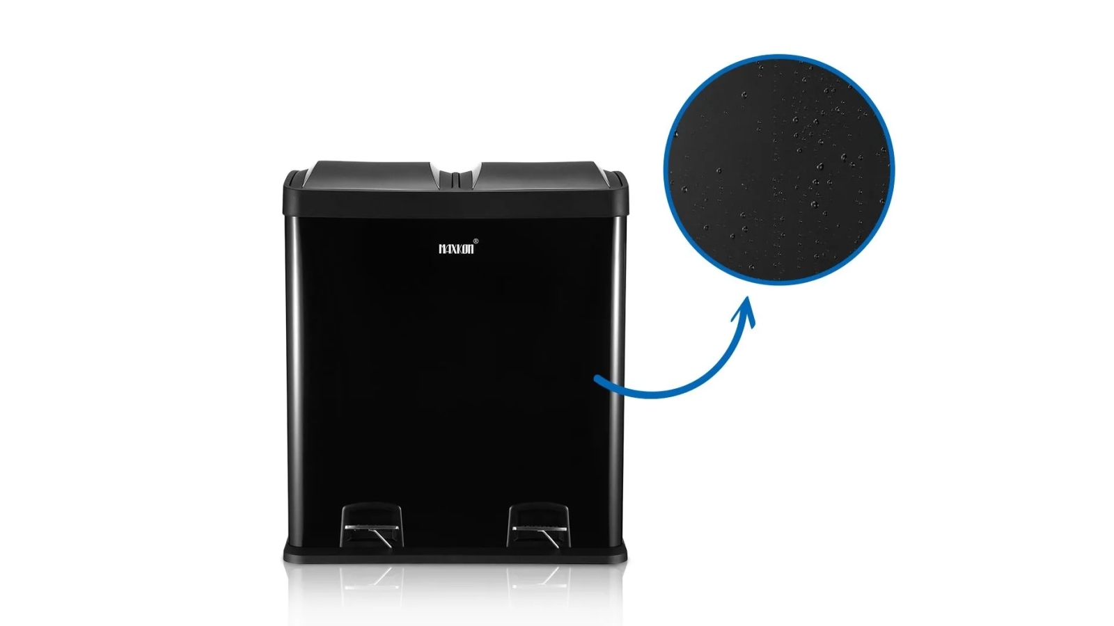 新品【DULTON】2 COMPARTMENT BIN 60 Double Bin | 60L | Recycling Bins for Kitchen | VonHaus