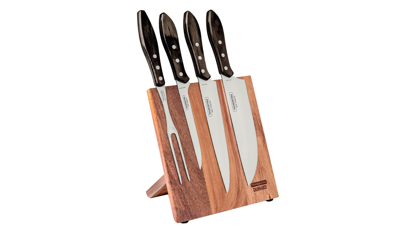Tramontina 5 Piece Polywood Barbeque Set - Brown