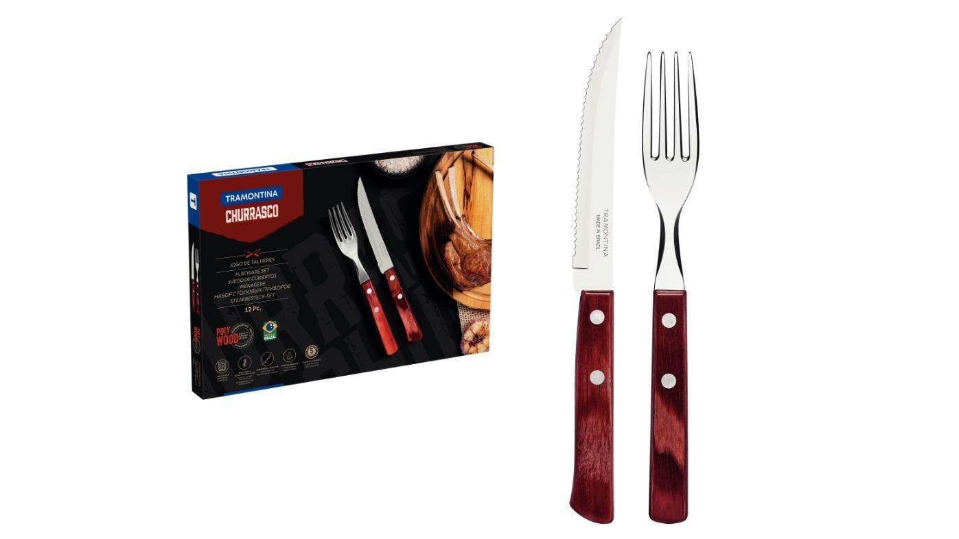 Tramontina 12 Piece Polywood Traditional Steak Set - Red