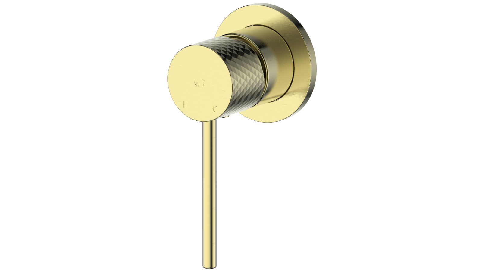 Greens Mika Shower Mixer Trim Set with Mini Plate - Brushed Brass