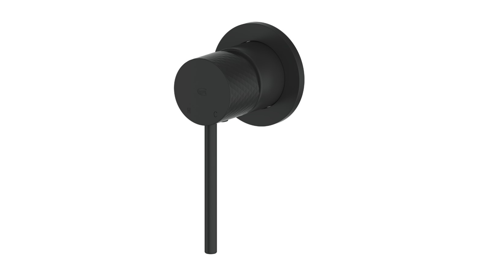 Greens Mika Shower Mixer Trim Set with Mini Plate - Matte Black