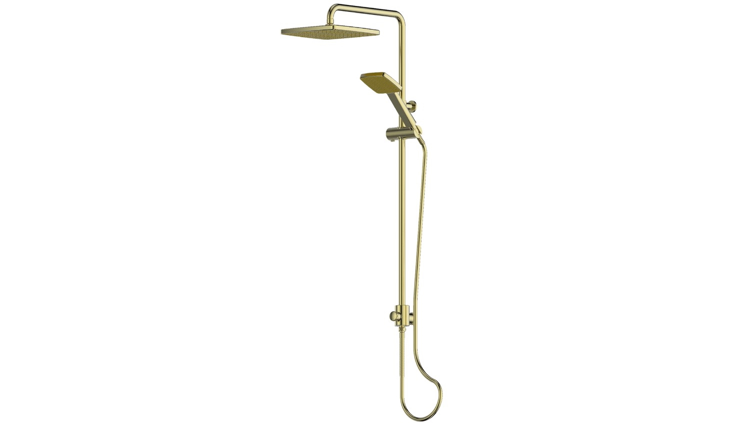 Greens Glide Syntra RainBoost Twin Rail Shower - Brushed Brass
