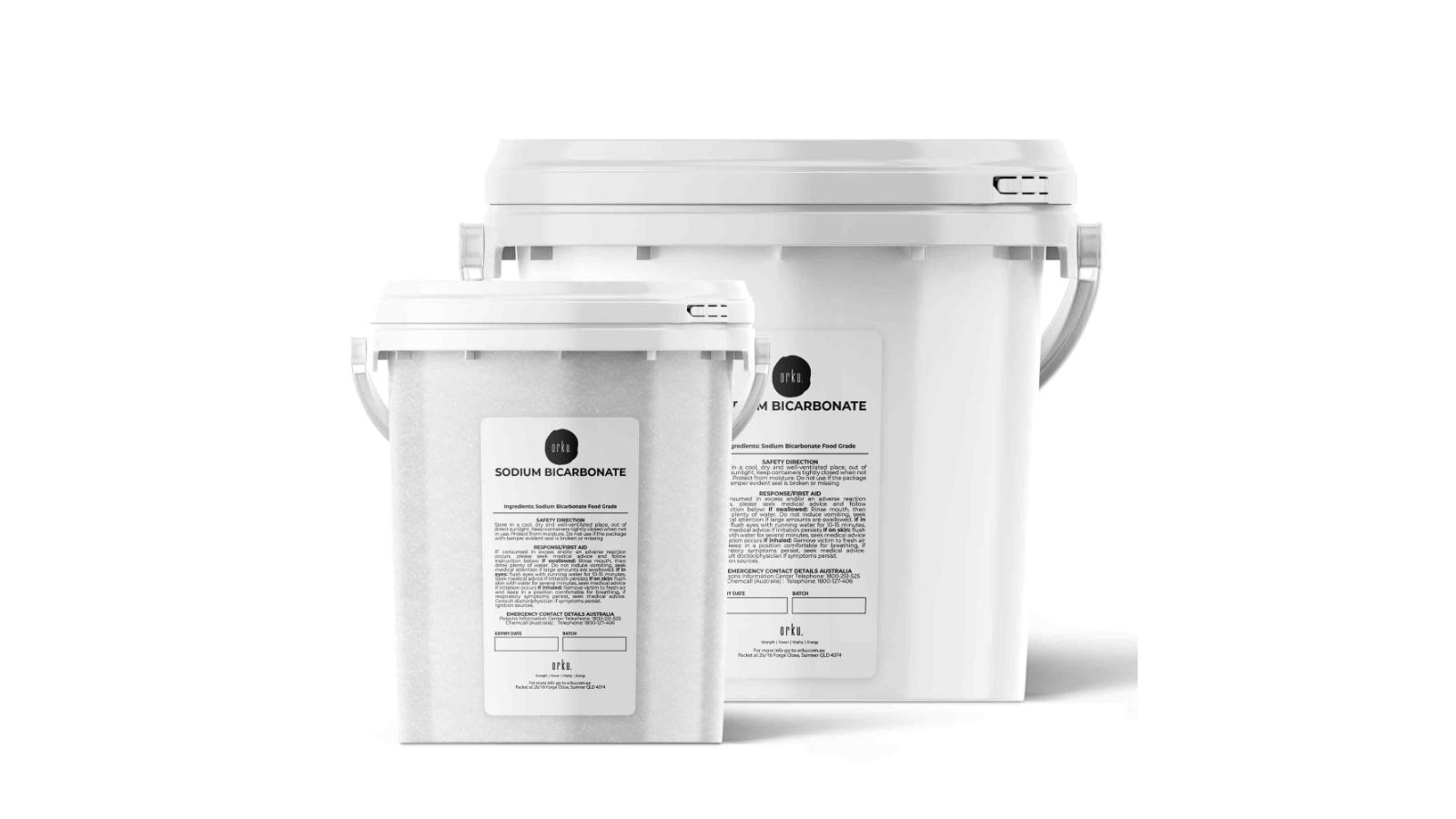 Orku Food Grade Aluminium Free Sodium Bicarbonate Powder Tub
