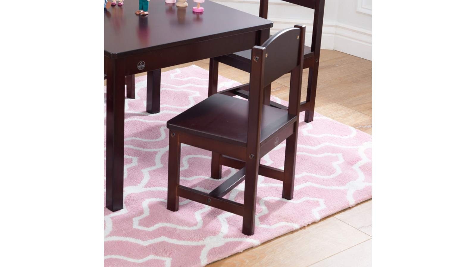 Kidkraft Farmhouse Table and 4 Chair Set Espresso Harvey Norman