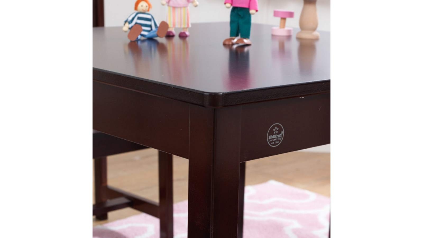 Kidkraft Farmhouse Table and 4 Chair Set Espresso Harvey Norman