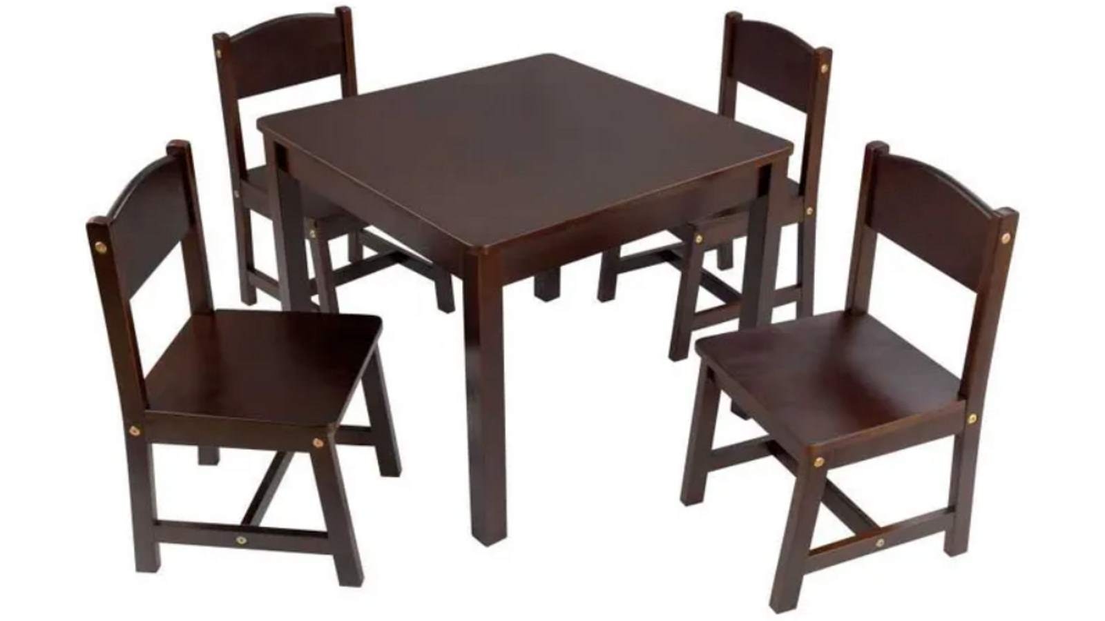 Kidkraft Farmhouse Table and 4 Chair Set Espresso Harvey Norman