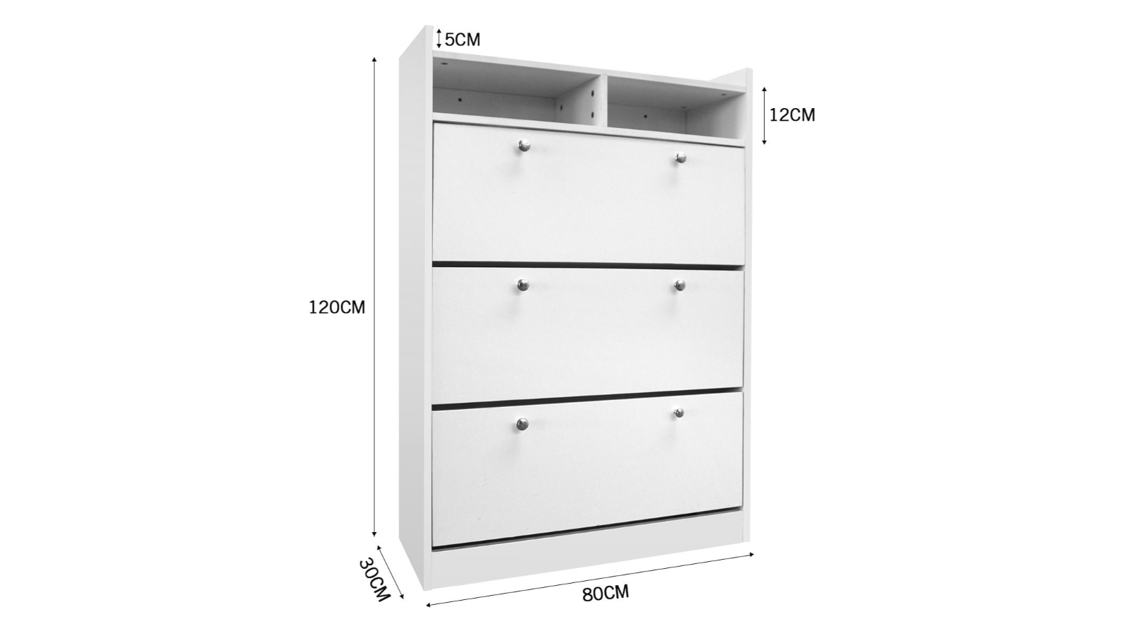 45 Pairs Wood Shoe Cabinet Rack Storage Shelves in White Finish