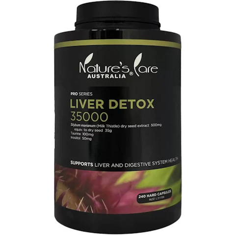 Nature's Care Liver Detox 35000mg 240 Capsules Support Digestion Cleanse Antioxidant