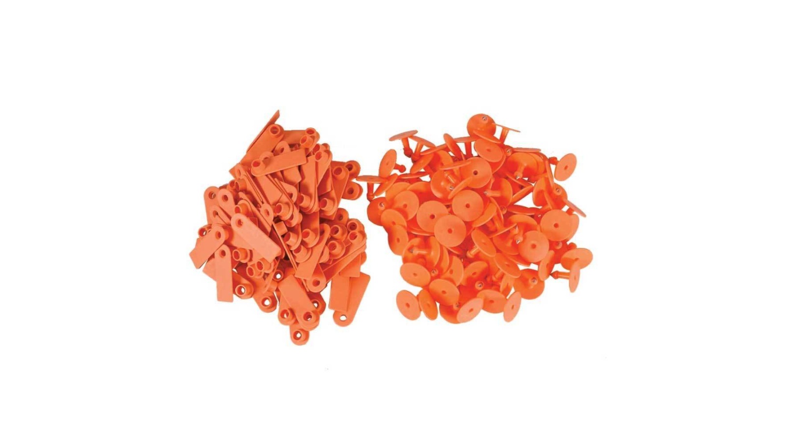 Rooster Farms 100 Piece Orange Cattle Ear Tag - 5 x 2cm