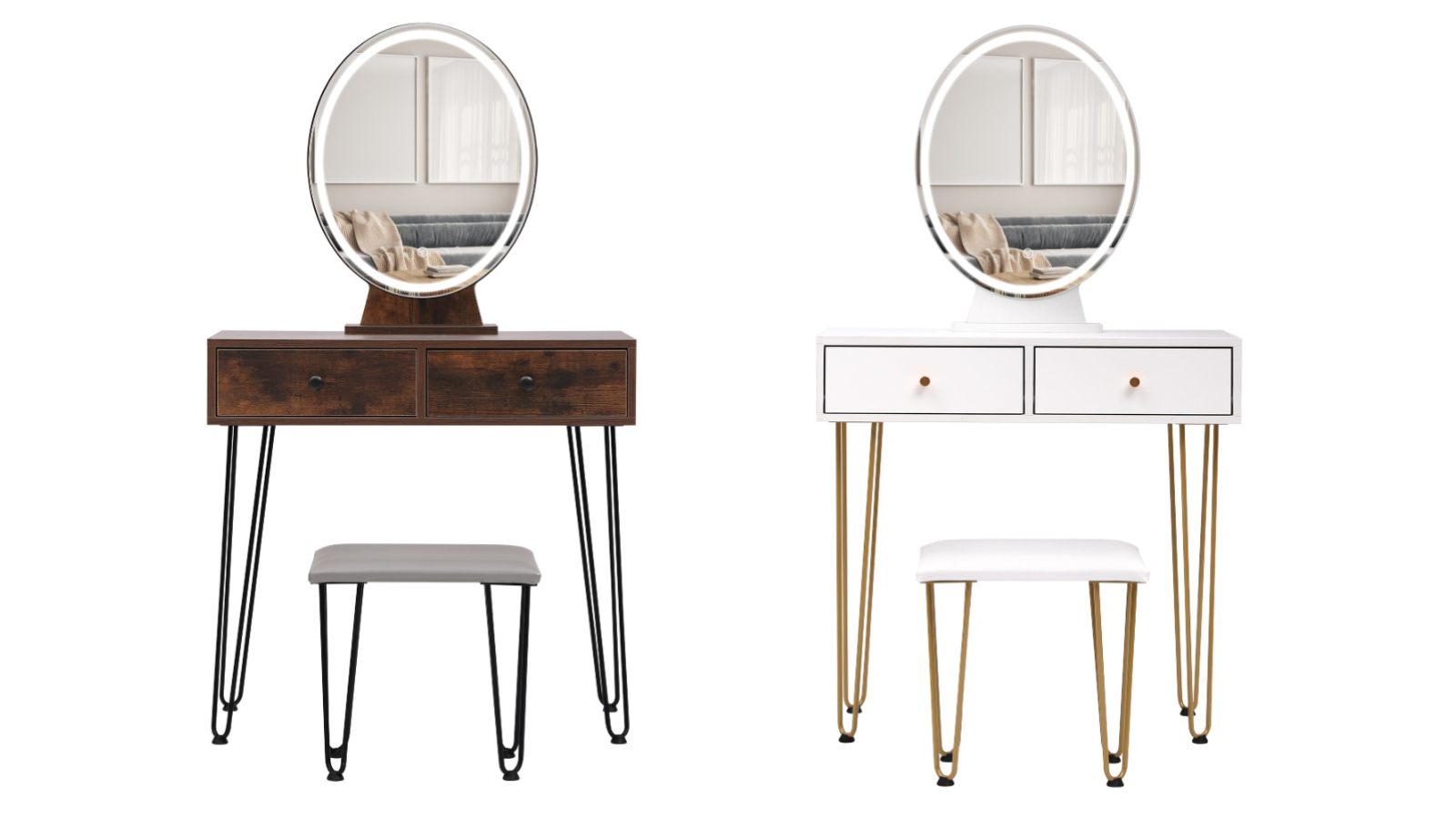 Levede  LED Light Vanity Dressing Table Set