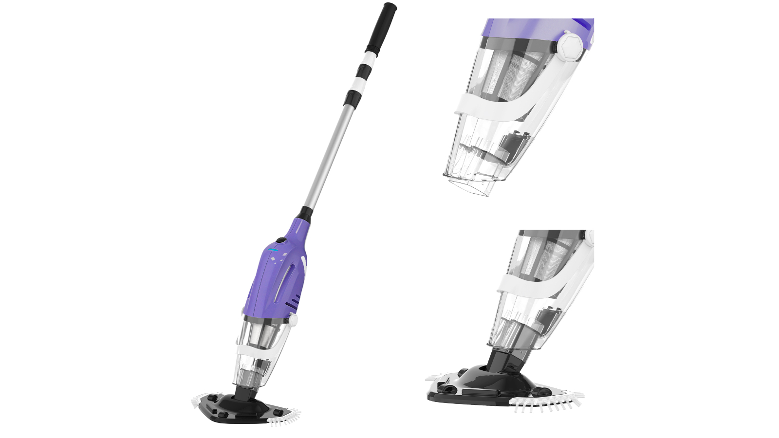 Advwin 120 Litre Per Minute Flow Rate Rechargeable Pool Vacuum Cleaner - Purple