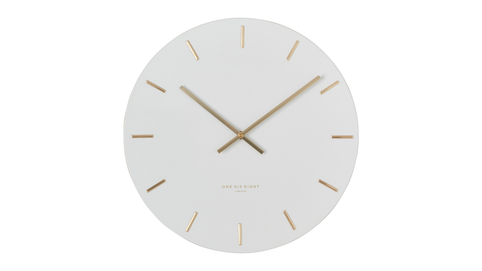 One Six Eight London Luca White Silent Wall Clock - 30cm
