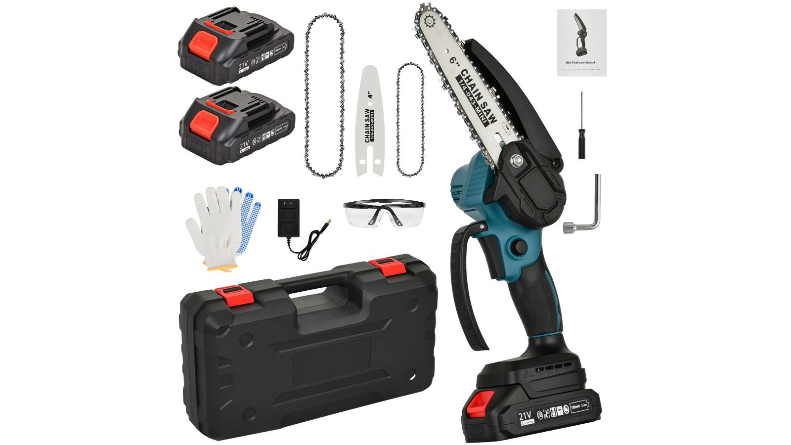 Advwin 4inch/6inch Electric Cordless Mini Chainsaw