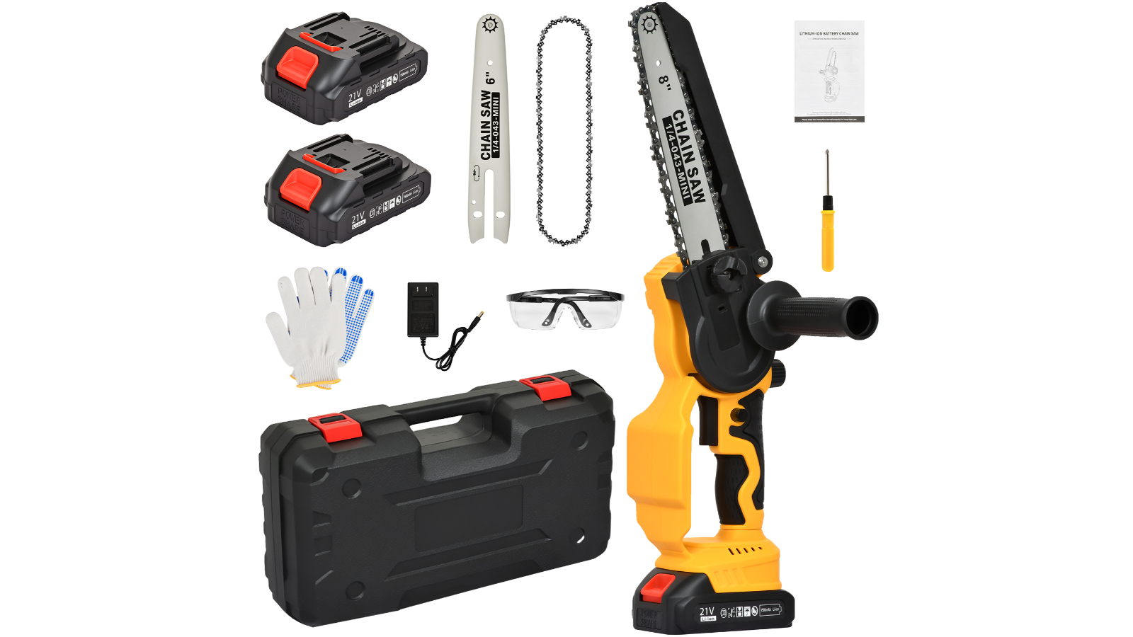 Advwin 6inch/8inch Electric Cordless Mini Chain Saw