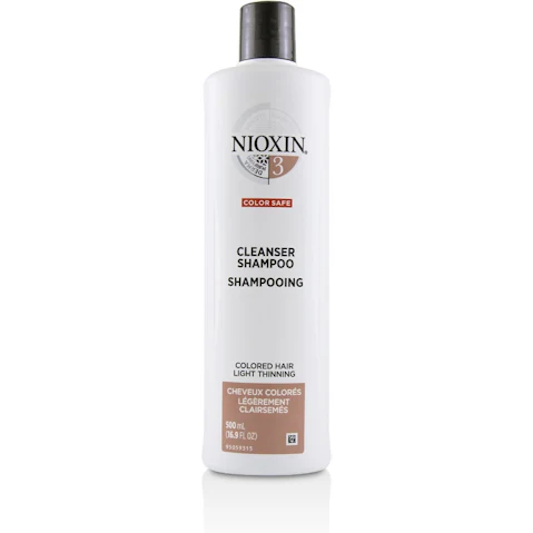 Nioxin Derma Purifying System 3 Cleanser Shampoo (Colored Hair, Light Thinning, Color Safe) -500ml/16.9oz