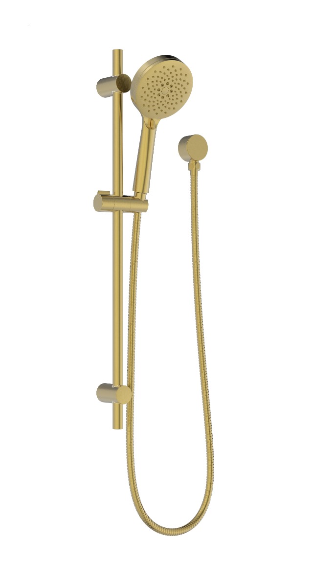 Greens Tundra Rail Shower - Brushed Brass | Harvey Norman