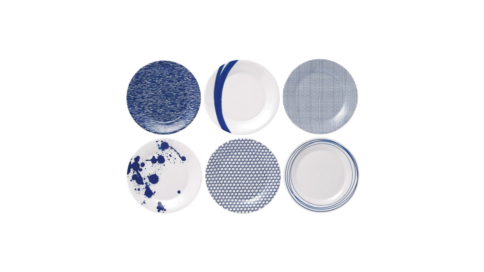 Royal Doulton 1815 Set of 6 Pacific 24cm Plate - Blue