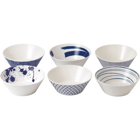 Royal Doulton 1815 Set of 6 Pacific 11cm Bowl - Blue