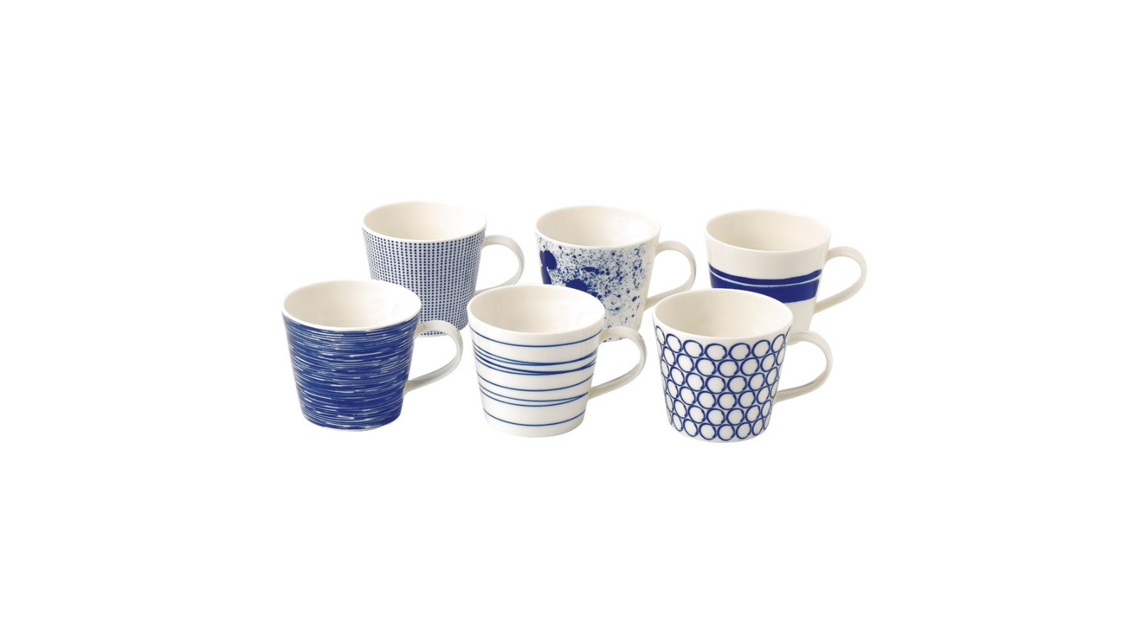Royal Doulton 1815 Set of 6 Pacific 400ml Mug - Blue