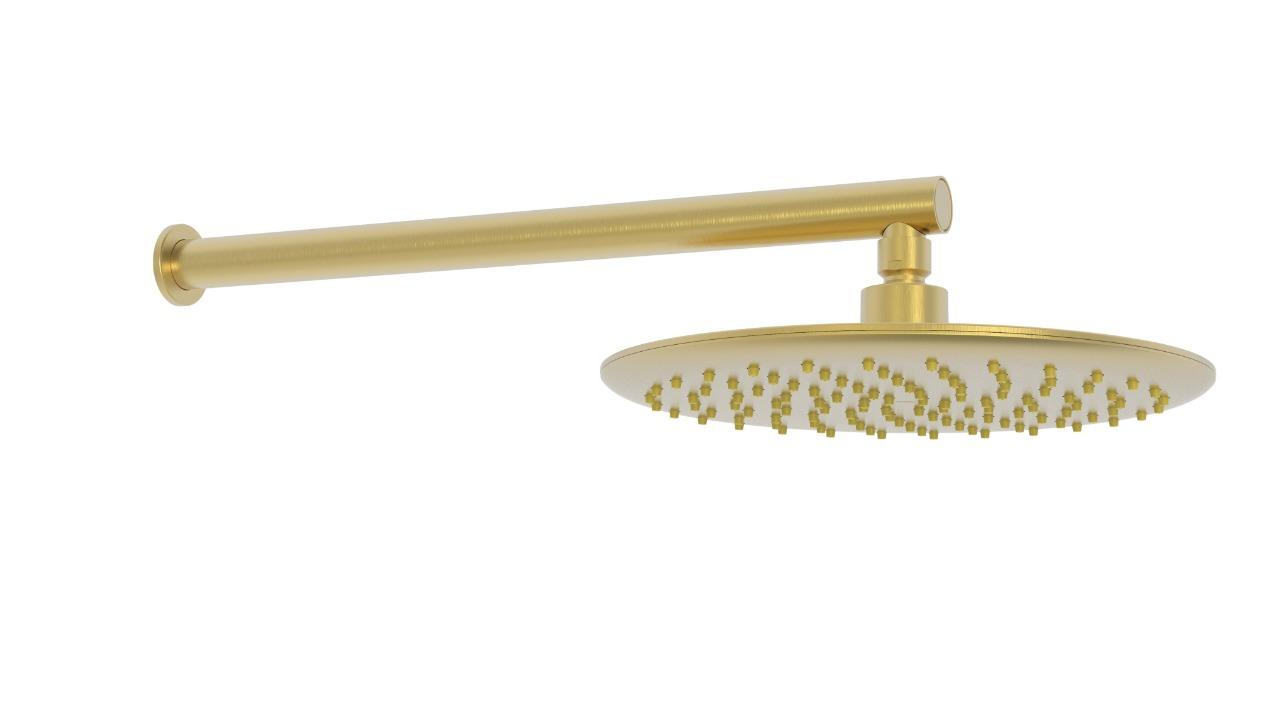 Greens Tundra Wall Shower - Brushed Brass