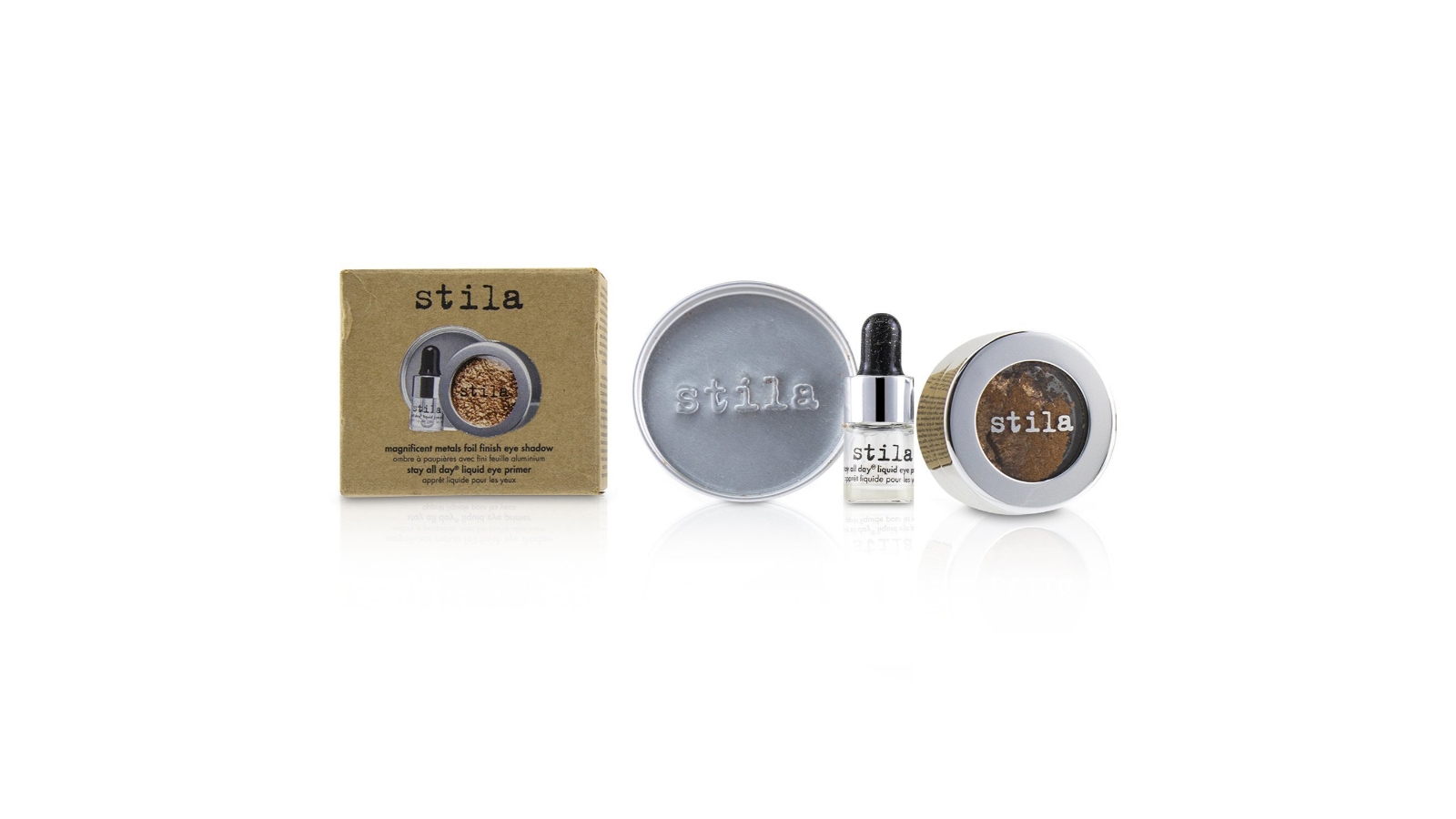 Stila Magnificent Metals Foil Finish Eye Shadow With Mini Stay All Day Liquid Eye Primer - Comex Copper -2 Piece