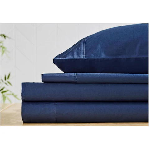 L'Avenue 300 Thread Count Navy Sheet Set - Queen