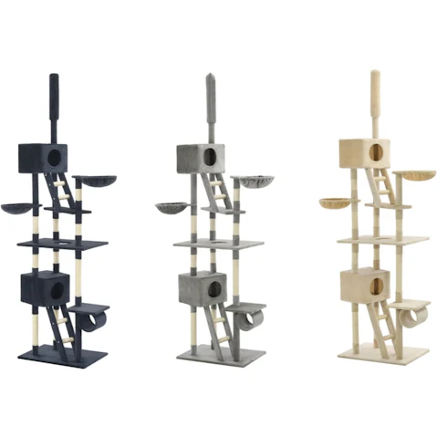vidaXL 230-260cm Cat Tree with Sisal Scratching Posts