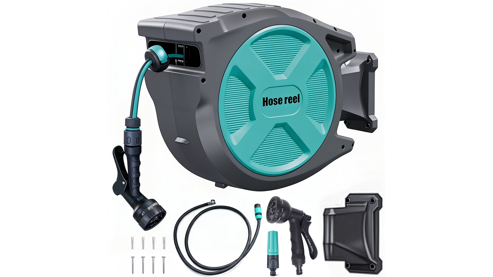 Advwin 20metre Wall Mounted Retractable Garden Hose Reel