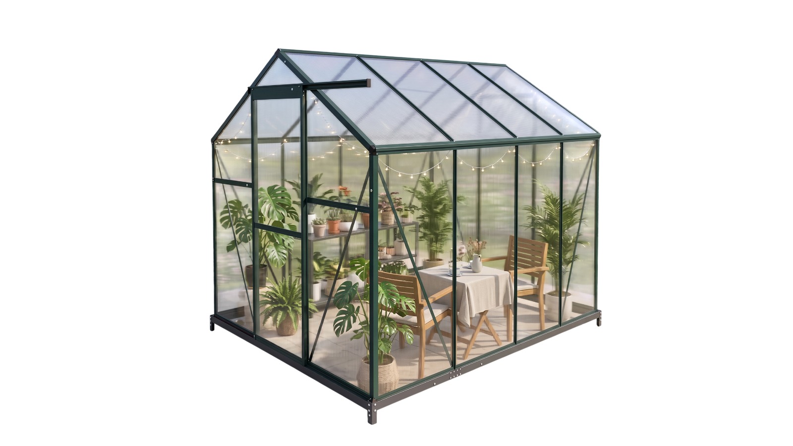 Advwin Walk-in Greenhouse with Window and Sliding Door