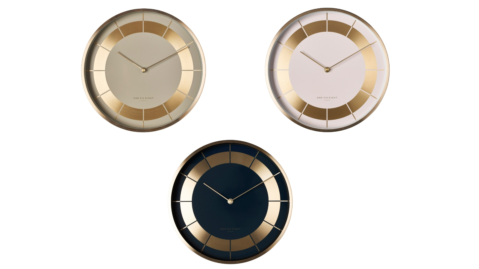 One Six Eight London Arlo 30cm Silent Wall Clock Harvey Norman