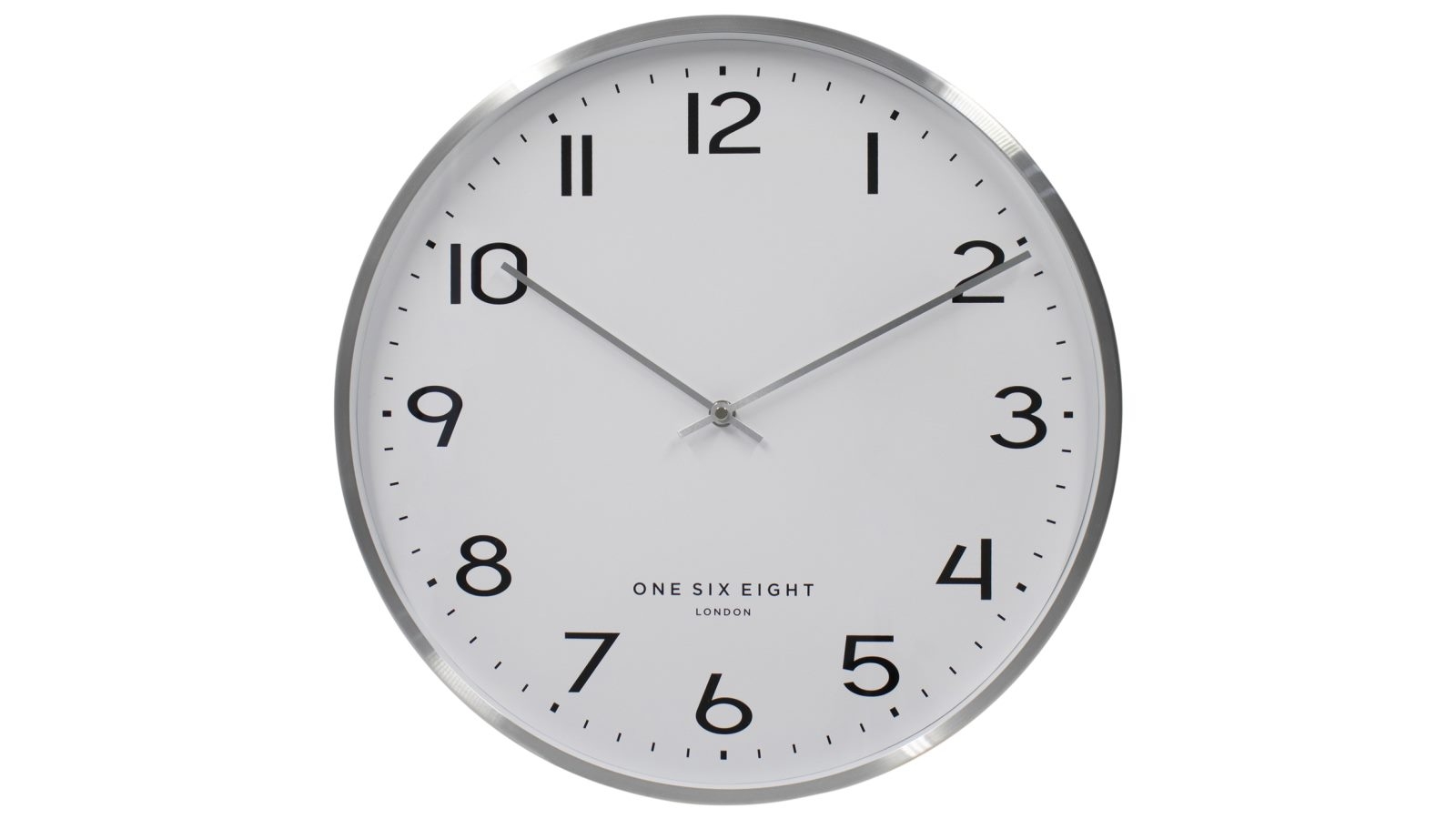 Osel Lise 40cm Silent Wall Clock - Chrome