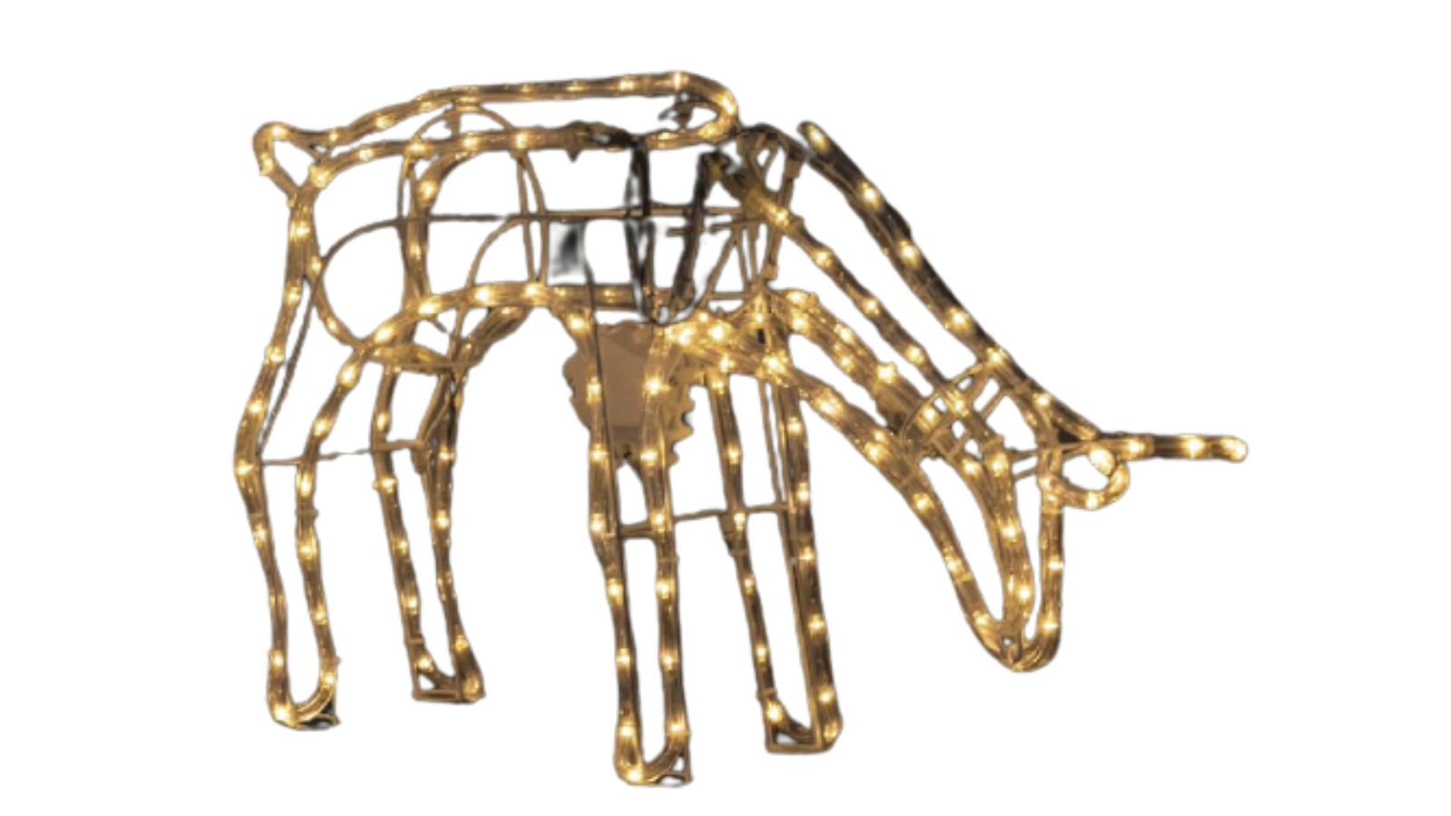 Lexi Lighting 3D Illuminated LED Reindeer Stand Feeding with Motor - Warm White