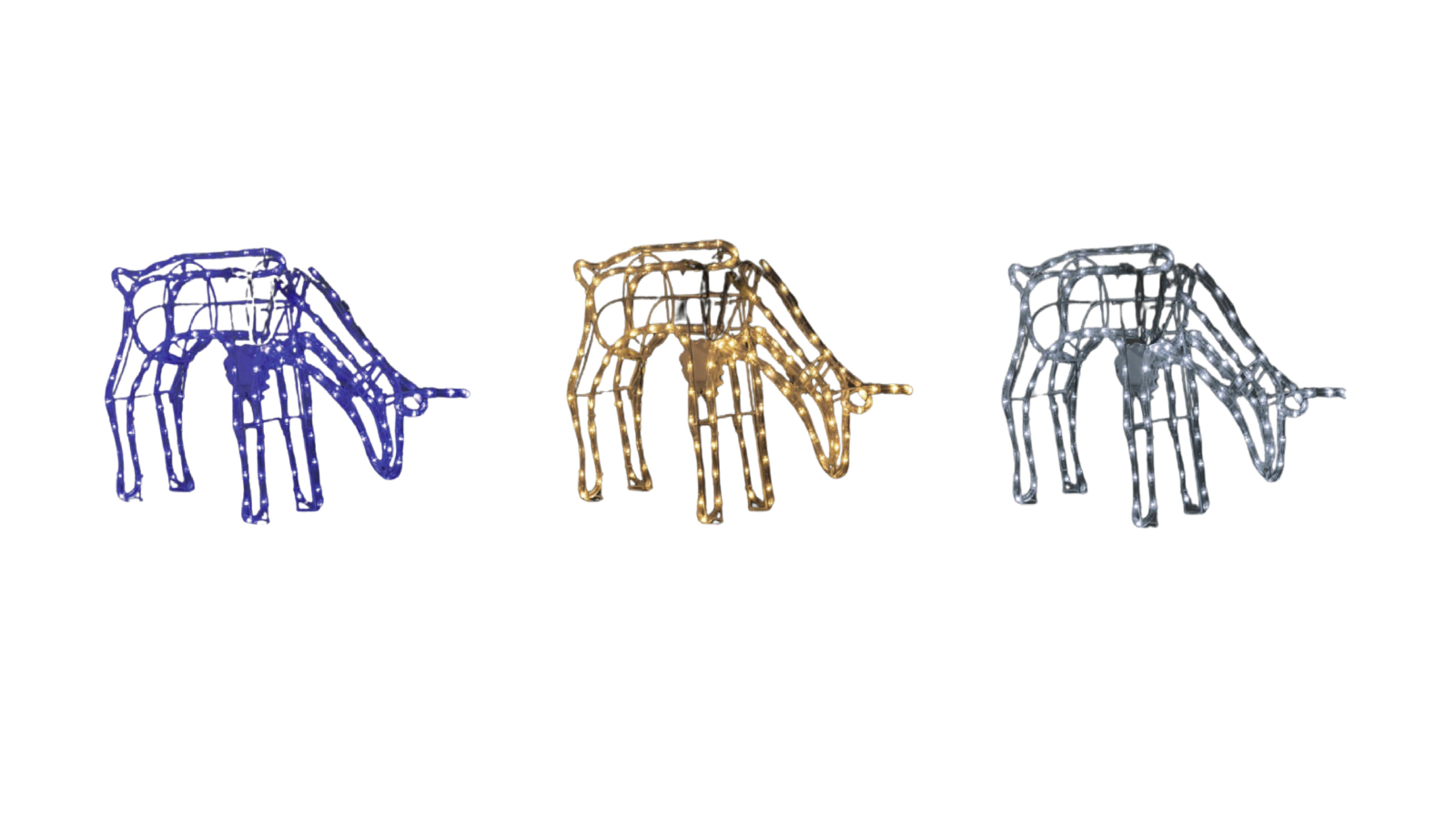 Lexi Lighting 3D Illuminated LED Reindeer Stand Feeding with Motor 