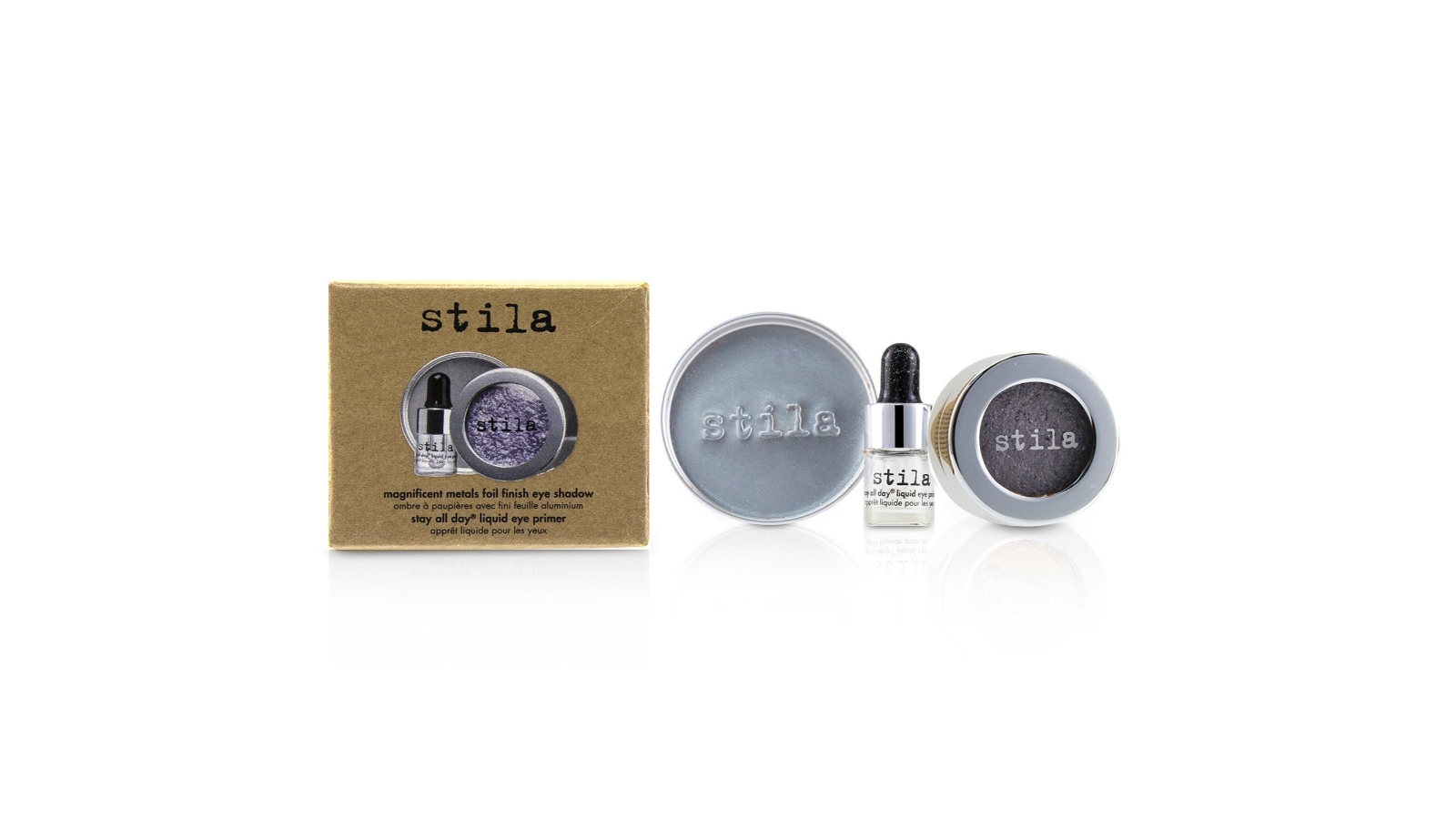 Stila Magnificent Metals Foil Finish Eye Shadow With Mini Stay All Day Liquid Eye Primer - Metallic Lavender - 2 Piece