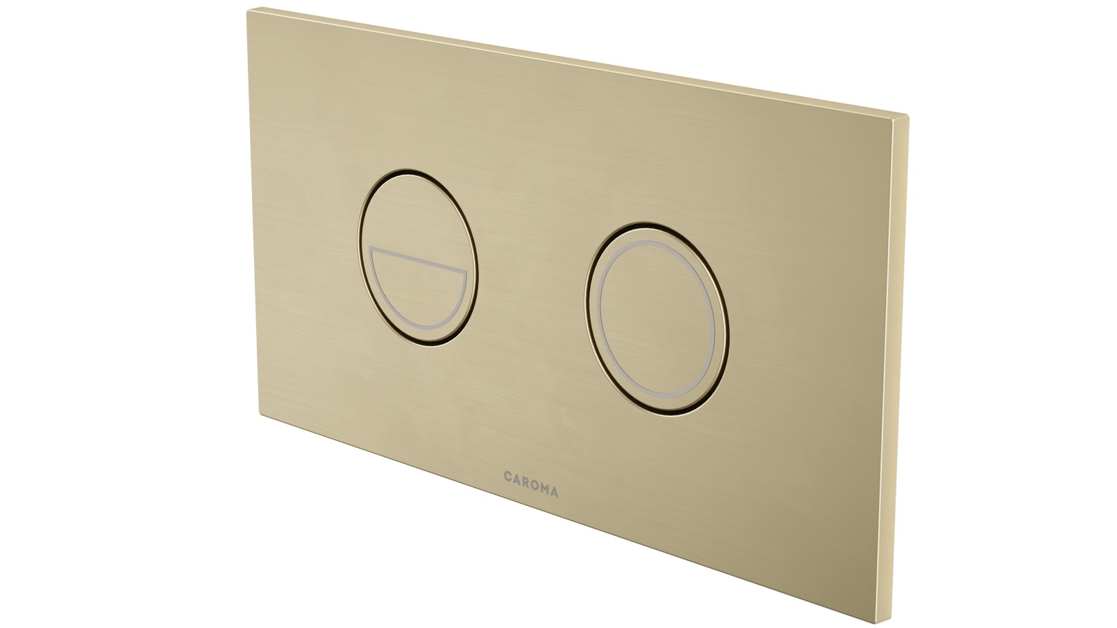 Caroma Invisi Series II Round Dual Flush Plate - Brushed Brass