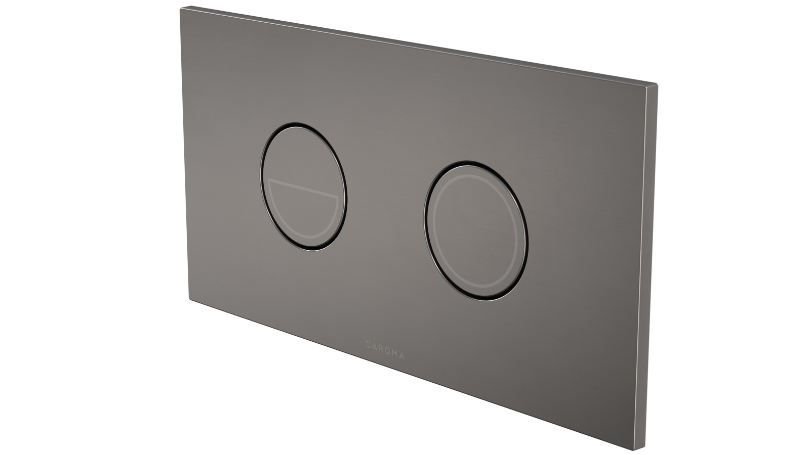Caroma Invisi Series II Round Dual Flush Plate - Gunmetal