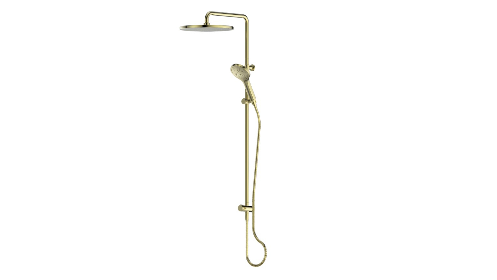 Greens Lavish BubbleJet Twin Rail Shower - Brushed Brass