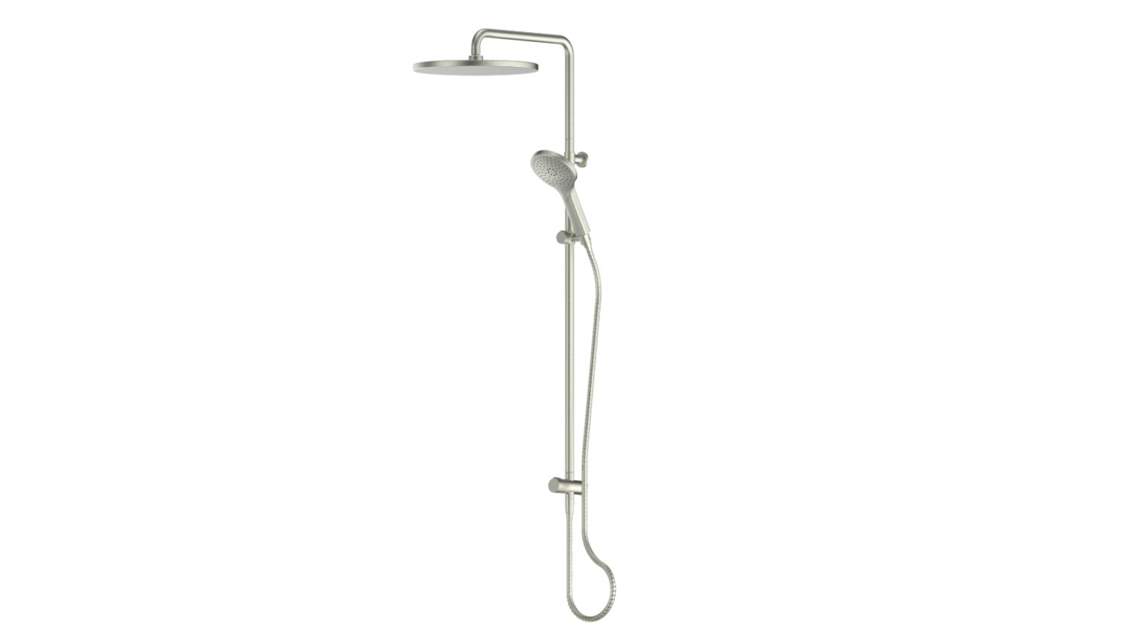 Greens Lavish BubbleJet Twin Rail Shower - Brushed Nickel