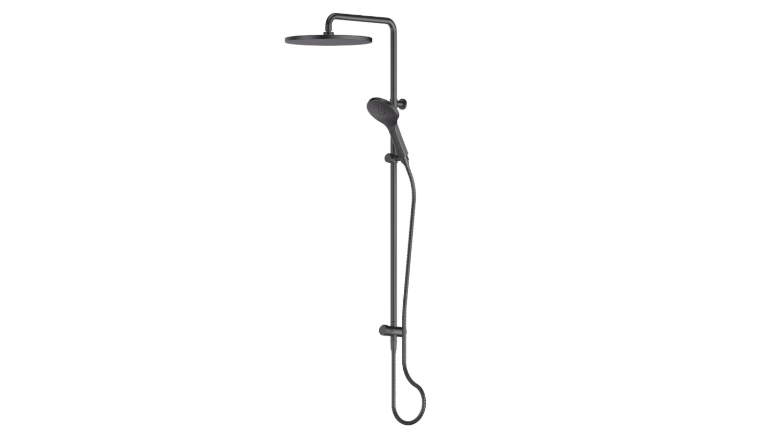 Greens Lavish BubbleJet Twin Rail Shower - Gunmetal