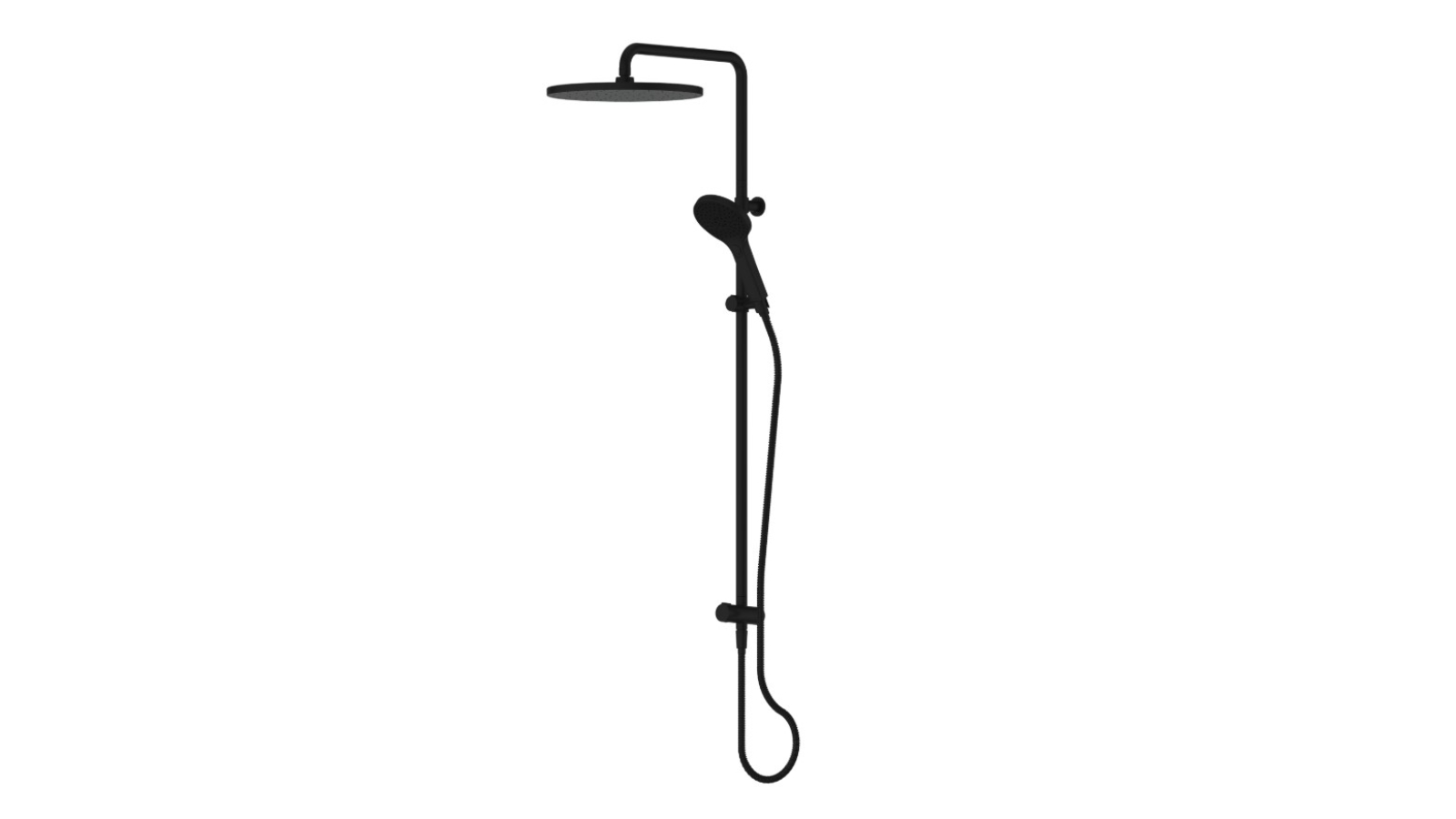 Greens Lavish BubbleJet Twin Rail Shower - Matte Black
